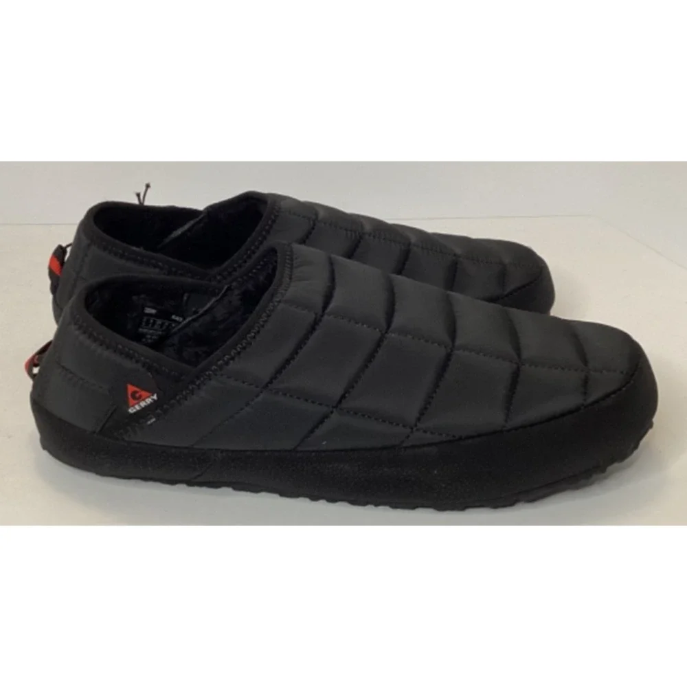 Gerry Puff Slipper Shoe Fleece Lined Black Men's Size 10 NIB